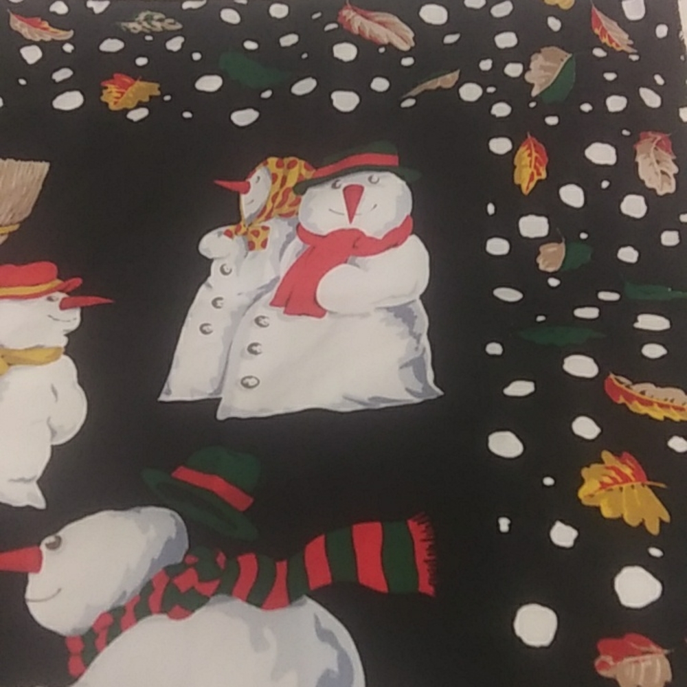 Snoman Themed 100% Silk Scarf/ Made in Italy - Picture 4 of 9